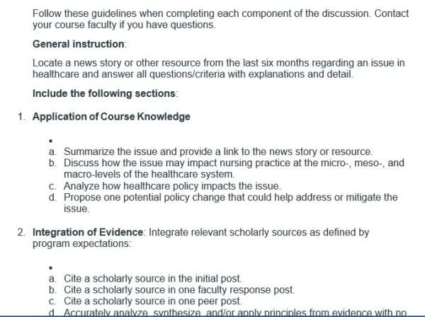 NR581NP Week 5 Discussion Issues in Healthcare