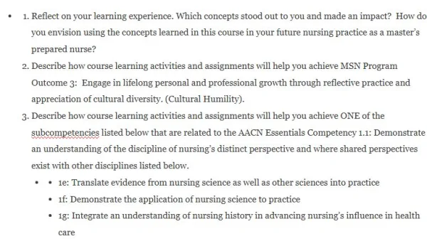 NR581NP Week 8 Collaboration Café Reflection on Learning