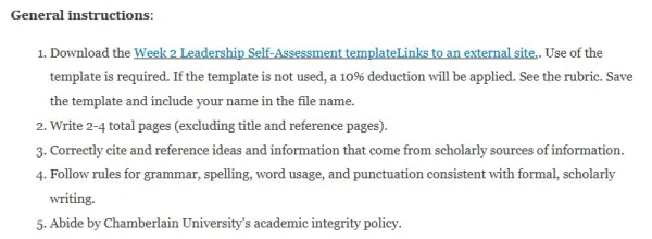 NR582NP Week 2 Leadership Self-Assessment Template