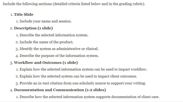 NR583NP Week 2 Assignment Information Systems Evaluation 