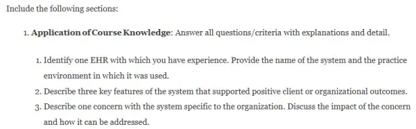 NR583NP Week 2 Collaboration Café Electronic Health Records (EHRs)