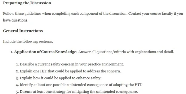 NR583NP Week 5 Discussion Safety
