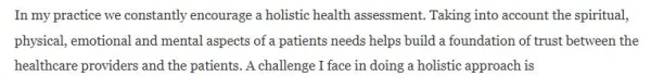 NR305 Week 2 iHuman Virtual Patient Encounter Debriefing