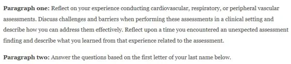 NR305 Week 4 iHuman Virtual Patient Encounter Debriefing