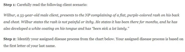 NR507 Week 1 Discussion Client Scenario