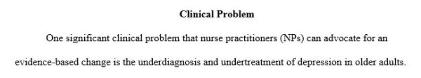 NR585NP Week 1 Discussion Clinical Problem