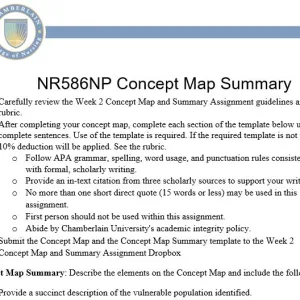 NR586NP Concept Map Summary