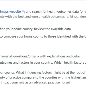 NR586NP Week 3 Discussion Health Outcomes Data