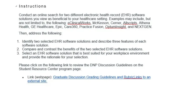 NR706 Week 2: Clinical Information Systems