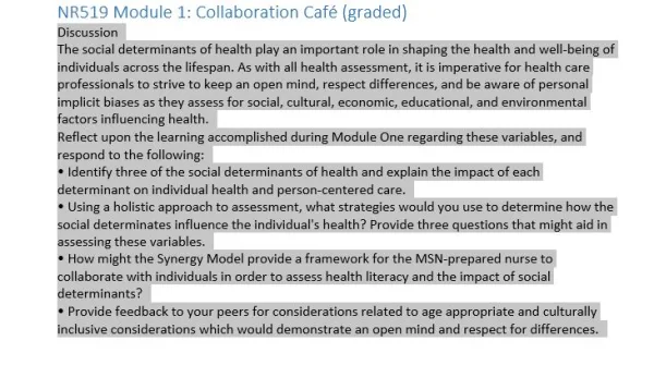 NR519 Module 1 Collaboration Café 2