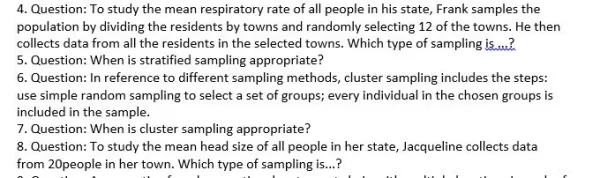MATH225N Week 1 Comparing Sampling Methods