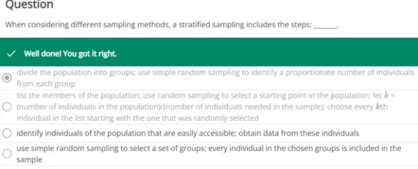 MATH225N Week 1 Comparing Sampling Methods
