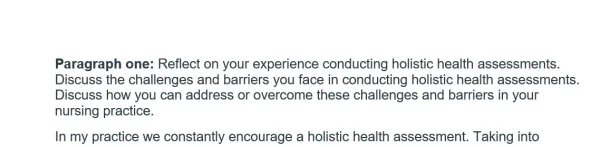 NR305 Week 2 iHuman Virtual Patient Encounter Debriefing