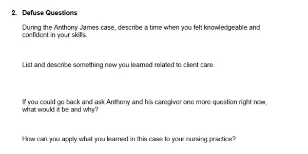 NR305 Week 7 Assignment: Anthony James iHuman Virtual Patient Encounter - Image 2