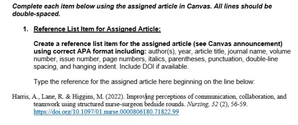 NR351 Week 4 Assignment Assigned Article Summary