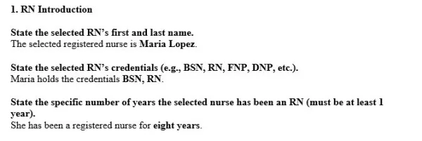 NR393 Week 6 Assignment Registered Nurse (RN) Interview