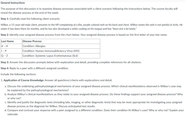 NR507 Week 1 Discussion Client Scenario