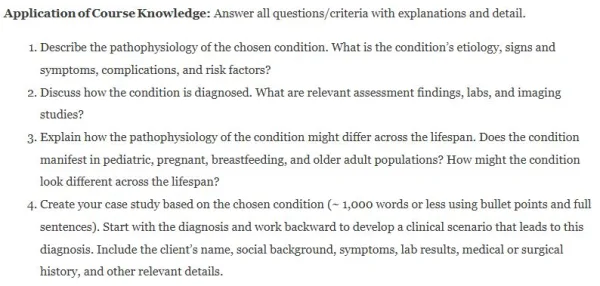 NR507 Week 5 Discussion Choose Your Own Pathophysiology Adventure Part 2 of 3__