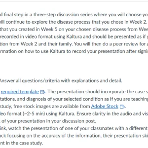 NR507 Week 7: Discussion: Choose Your Own Pathophysiology Adventure: Part 3 of 3