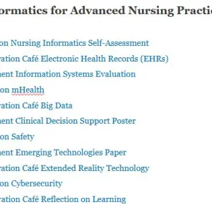 NR583 Informatics for Advanced Nursing Practice