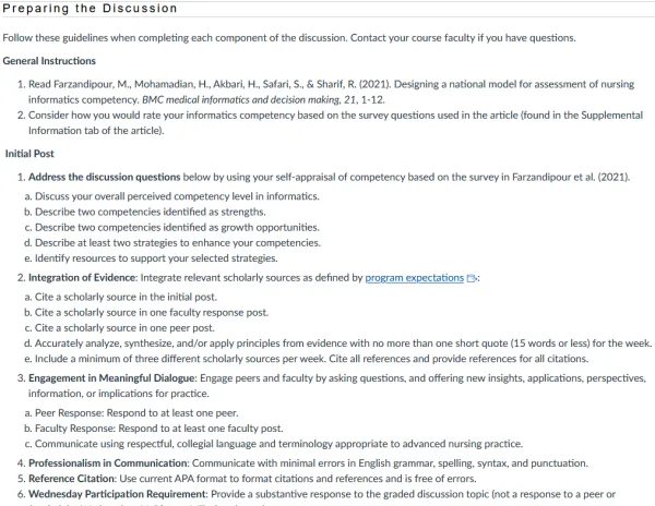 NR583NP Discussions Week 1 Discussion Nursing Informatics Self-Assessment