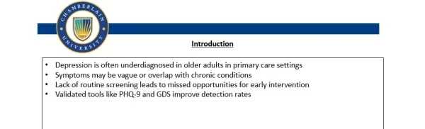 NR585NP Week 7: Evidence-Based Practice Change Presentation