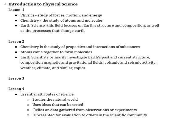 C165 Integrated Physical Sciences