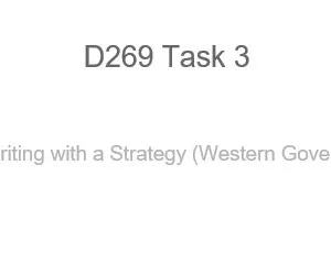 D269 Composition Writing with a Strategy Task 3