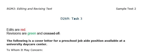 D269 Composition Writing with a Strategy Task 3