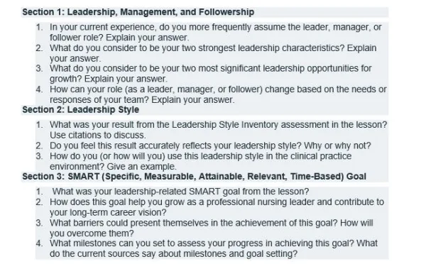 NR447 Week 2 Assignment Leadership Style Analysis