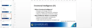 NR447 Week 4 Assignment: Emotional Intelligence