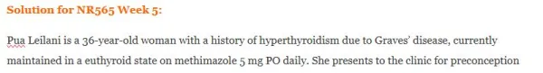 NR565 Week 5 Discussion CPG's Related to Endocrine Disorders