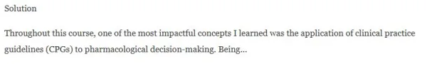 NR565 Week 8 Collaboration Café Reflection on Learning