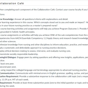 NR565 Week 8 Collaboration Café Reflection on Learning