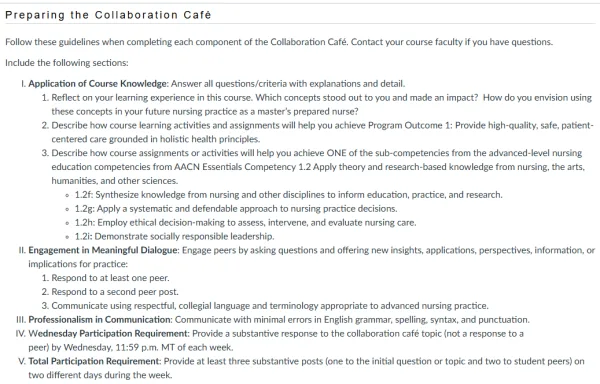 NR565 Week 8 Collaboration Café Reflection on Learning