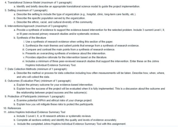 NR718 Week 5 Assignment Leading Evidence-Based Practice Change Part 2