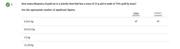 CHEM1001 Introduction to Chemistry PKGO Test