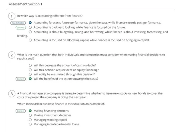 D076 Finance Skills for Managers