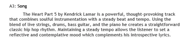 D198 Global Arts and Humanities Task 3