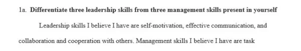 D218 Intrapersonal Leadership and Professional Growth Task 2