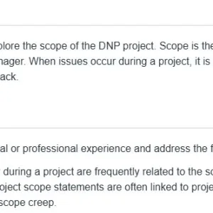 NR711 Week 2 Discussion Project Scope