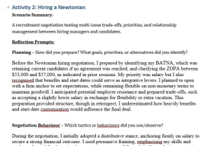 IBUS7312 Reflective Essay – Negotiation Simulations