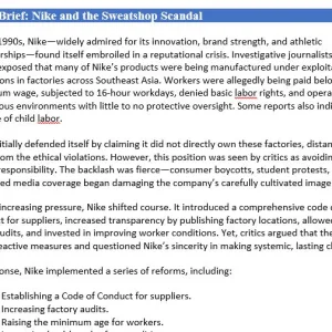 Nike and the Sweatshop Scandal