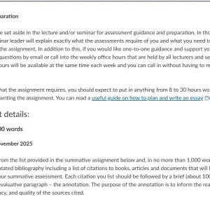Master’s in global public policy: Formative assessment
