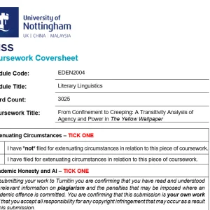 EDEN2004 A Transitivity Analysis of Agency and Power in The Yellow Wallpaper